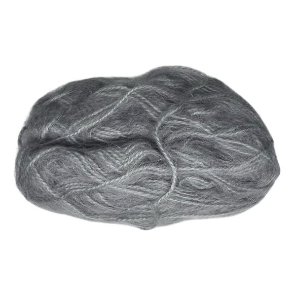 Vintage Bucilla Melody Mohair Acrylic Blend Yarn Gray Italy 1oz DISCONTINUED - Picture 2 of 5